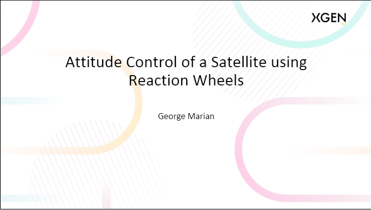 Attitude Control of a Satellite using Reaction Wheels XGEN