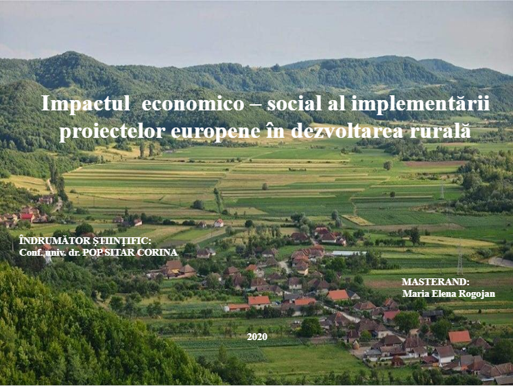 Impactul economico-social al implementării proiectelor europene în dezvoltarea rurală